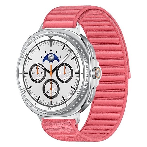 Galaxy Watch8 Classic | 46 мм | White | Fabric/Red | S/M, Размер: 46 мм, Цвет: White, Тип ремешка: Fabric, Цвет ремешка: Red, Размер ремешка: S/M, Подключение часов: Bluetooth / Wi-Fi